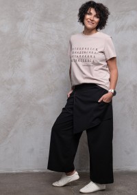 Брюки хулиганы 7/8 со скошенным запахом